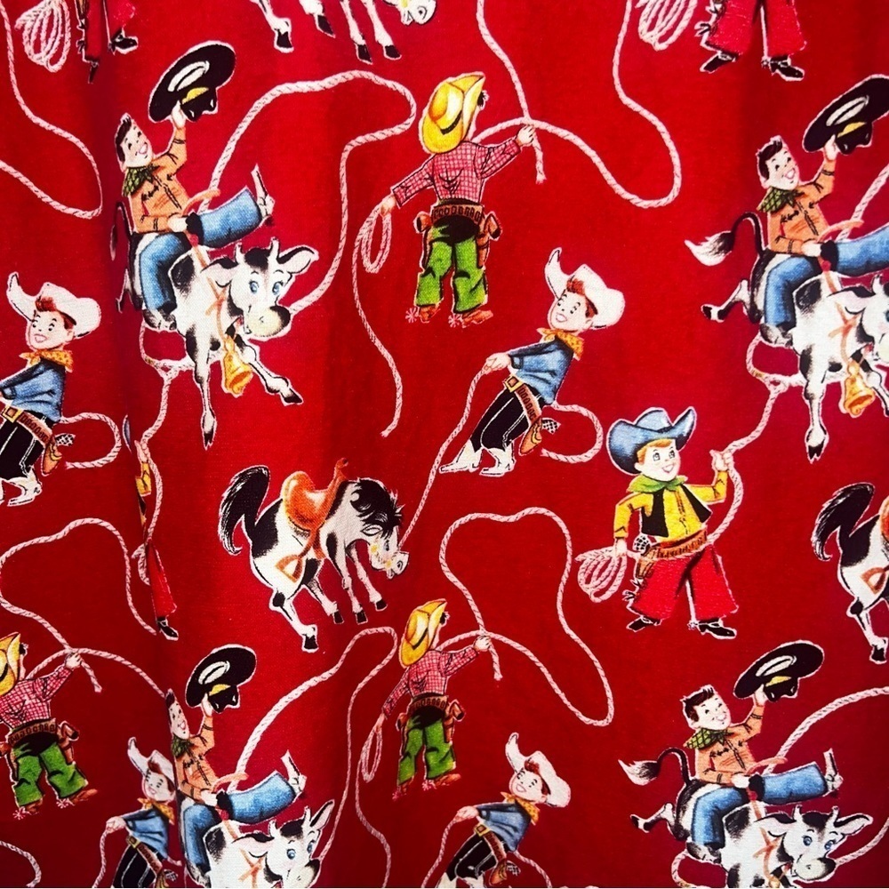 The Cat’s Pajamas retro western print night shirt size medium - Picture 3 of 11